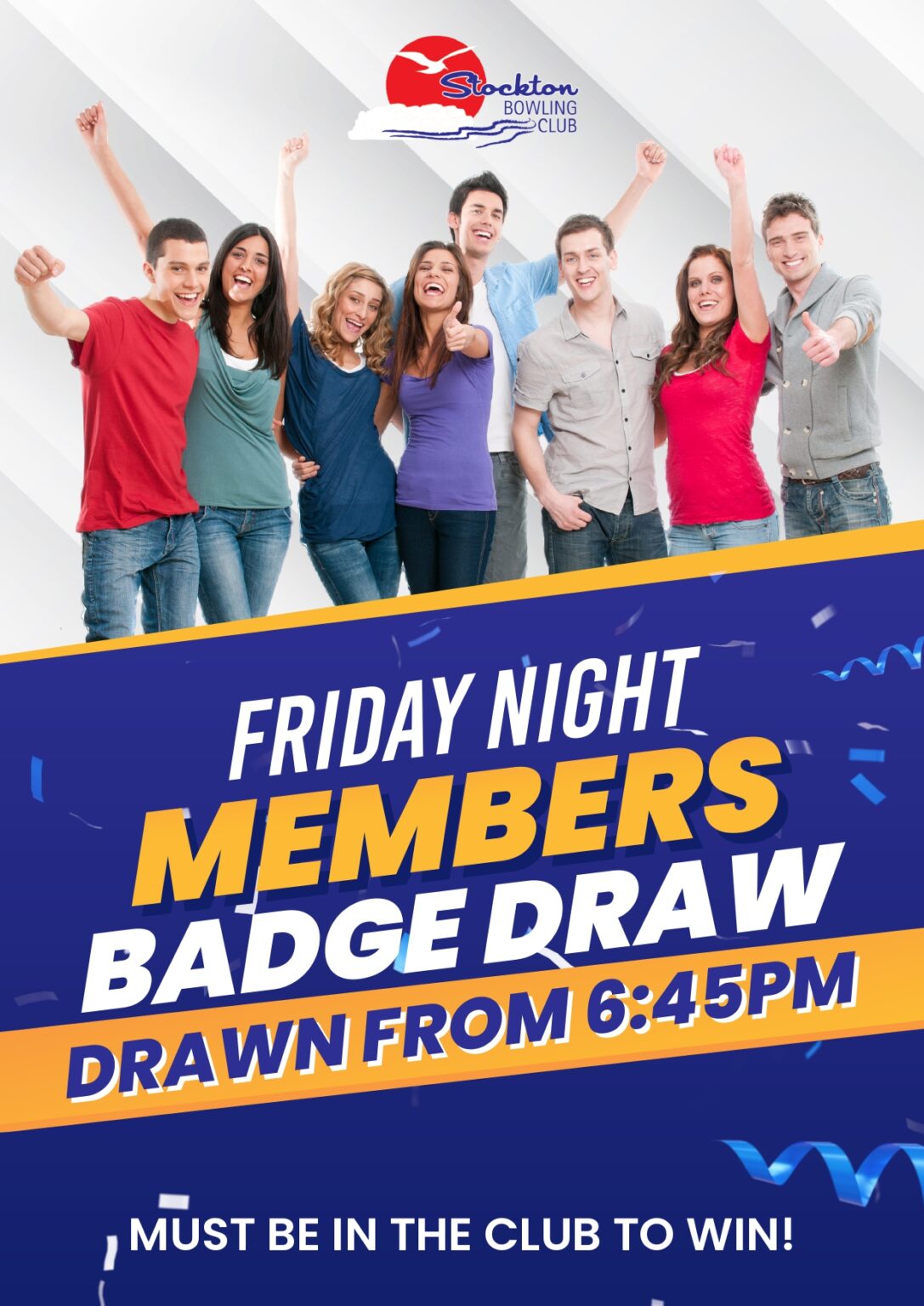 Member’s Badge Draw Stockton Bowling